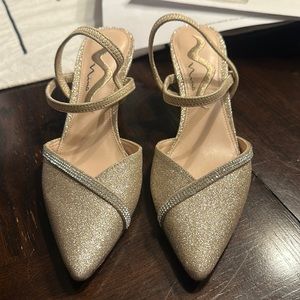 Gold formal sandals